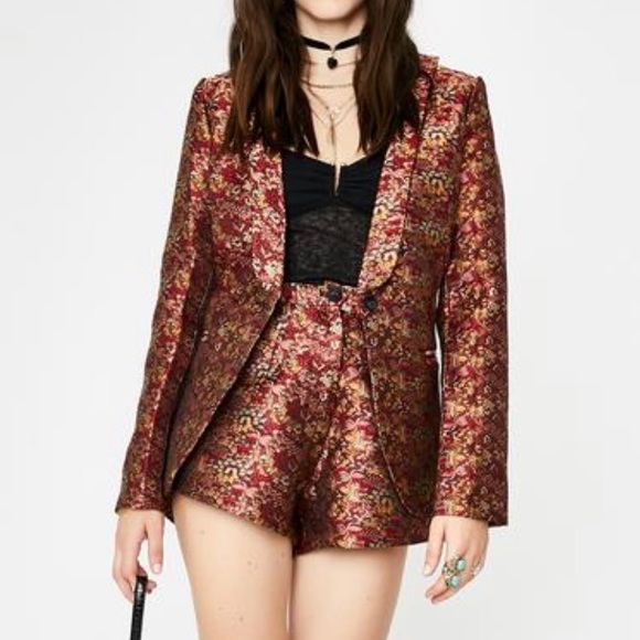 Seven Wonders tapestry micro floral blazer size 10 - Picture 4 of 8